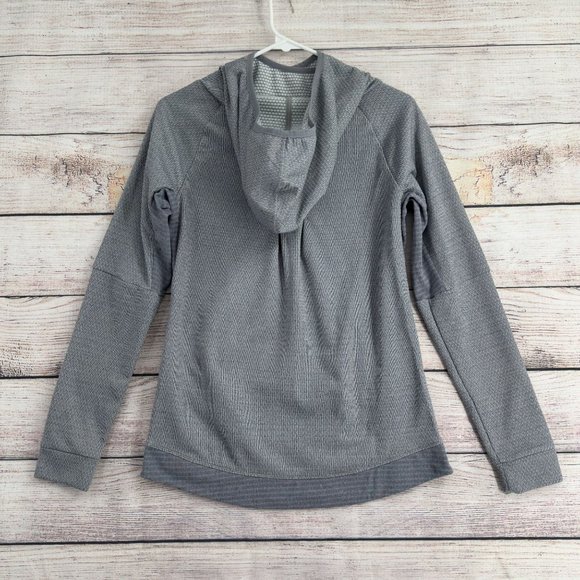 REI Screeline Pullover Hoodie Sweatshirt Women's Size XS Gray Scuba Hood - Picture 2 of 12